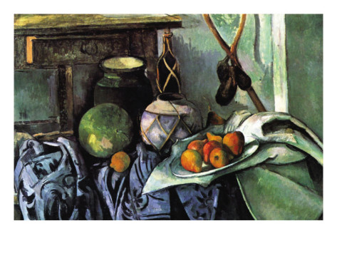 Still Life with Eggplant - Paul Cezanne Painting